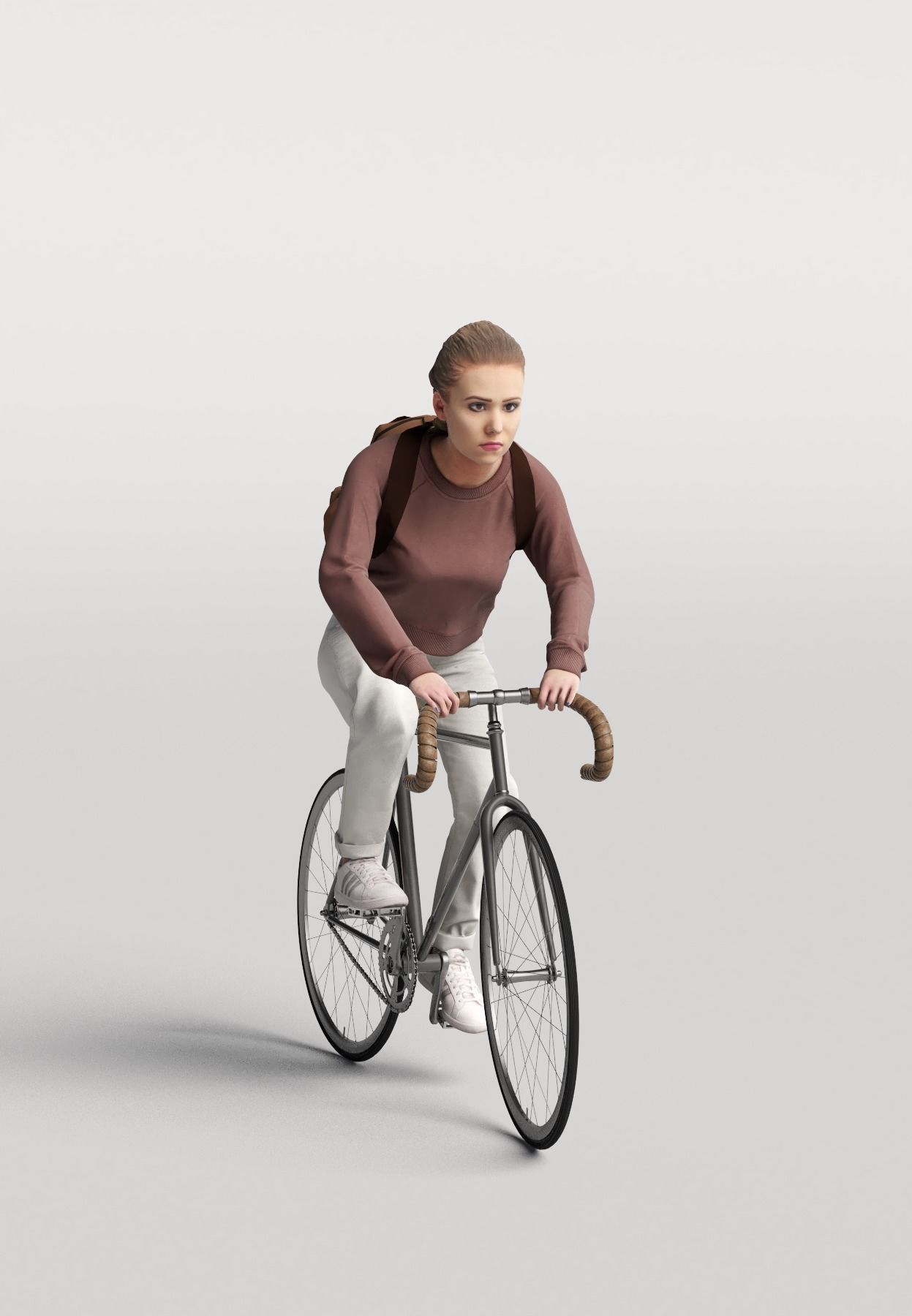 Humano Biking Woman 0820 3D model_1