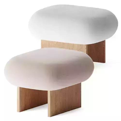 Lart Single ottoman by Fomu