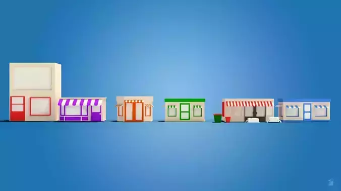 Lowpoly Buildings pack 