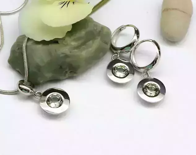 Round minimalistic printable jewelry set model