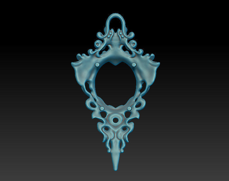SET -Sculpted printed jewelry models in a vintage fantasy style 3D print model_10