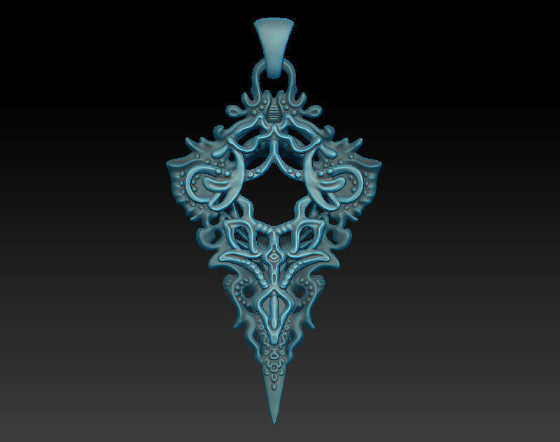 SET -Sculpted printed jewelry models in a vintage fantasy style 3D print model_7
