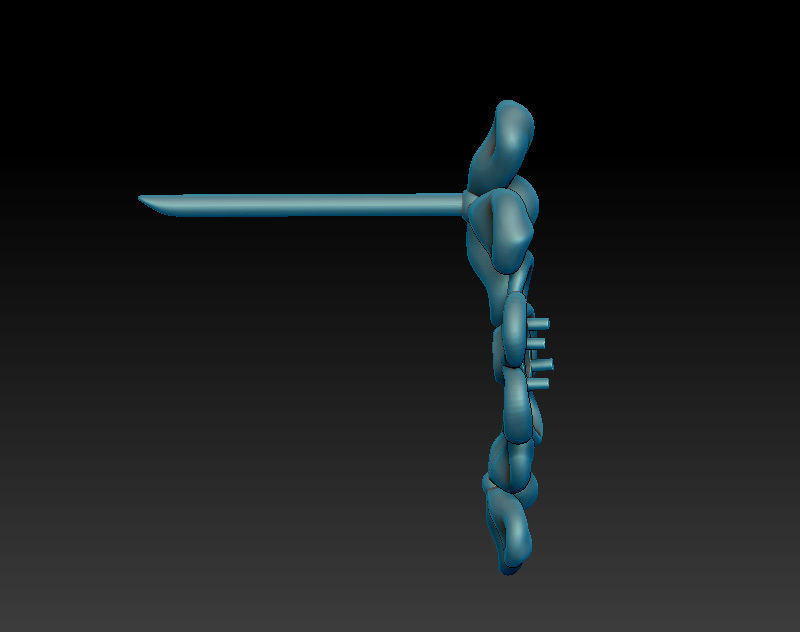 Jewelry pendant and earrings with flowers - stl and obj files 3D print model_11