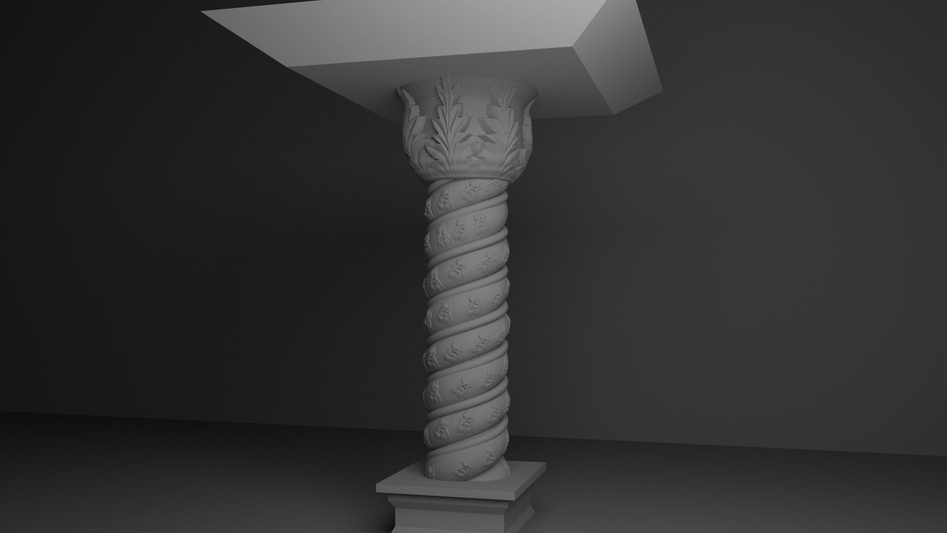 Yaali Vyala and pillar 3D model_6