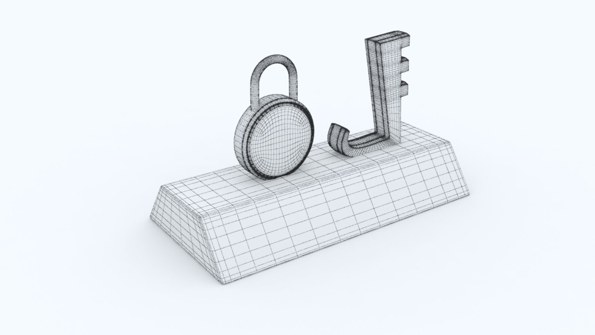 L for Lock 3D print model_8