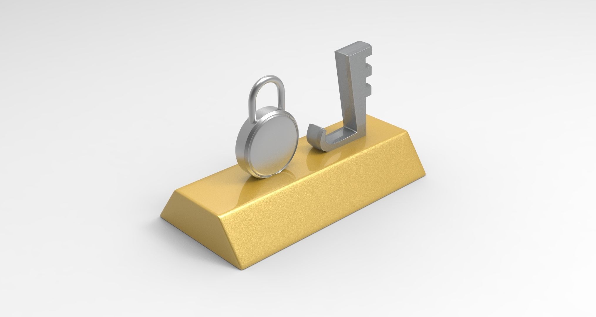 L for Lock 3D print model_5