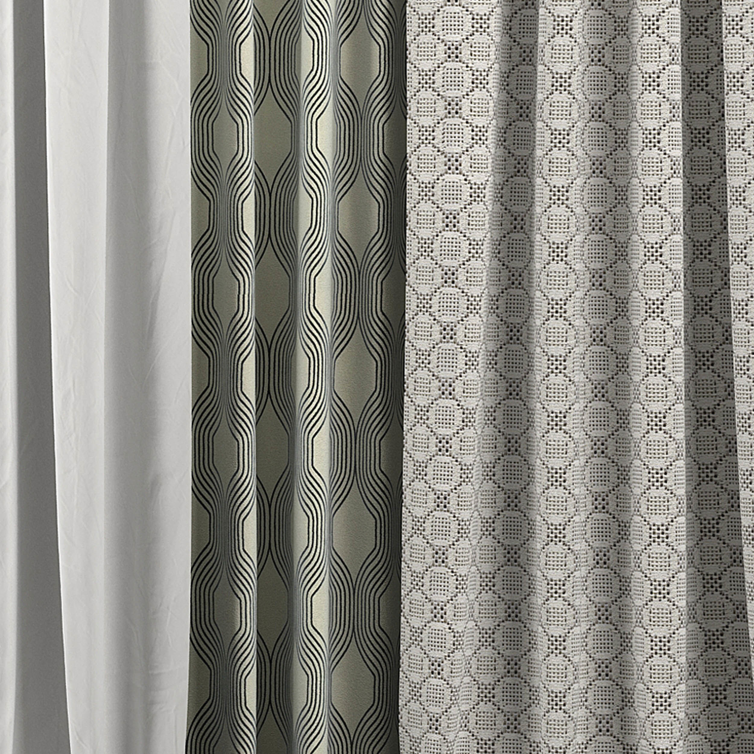 Curtain Set 351 3D model_2