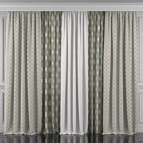 Curtain Set 351 3D model