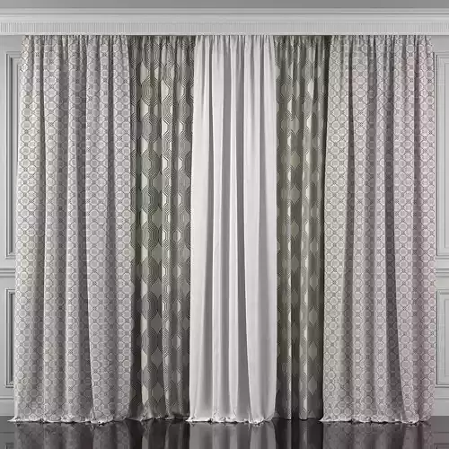 Curtain Set 351 3D model