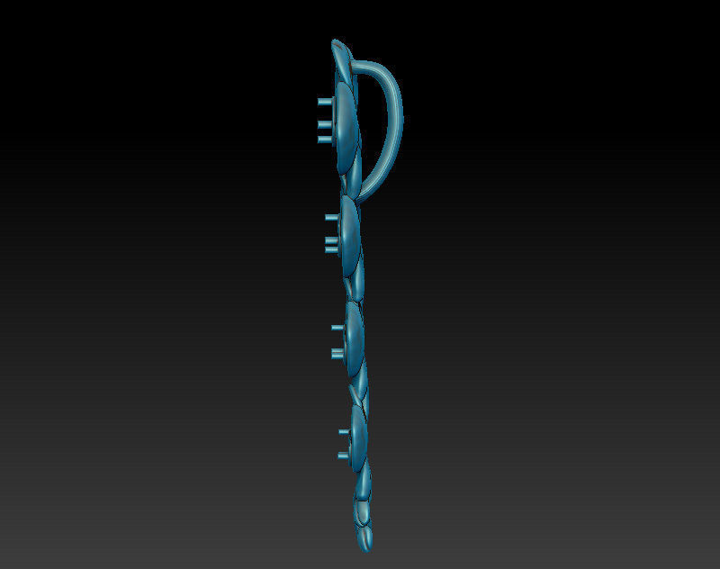 Set - Orchid 3D models to download - Ring - pendant - earrings 3D print model_7