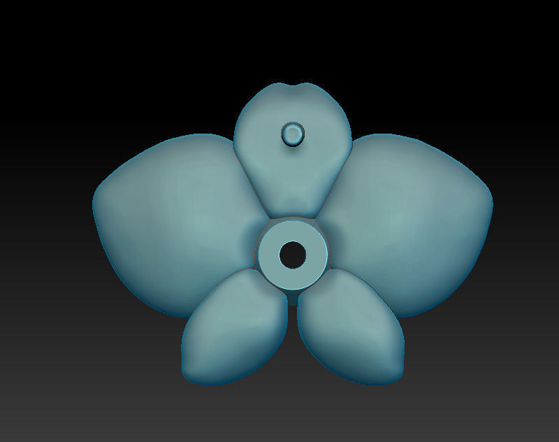 Set - Orchid 3D models to download - Ring - pendant - earrings 3D print model_10