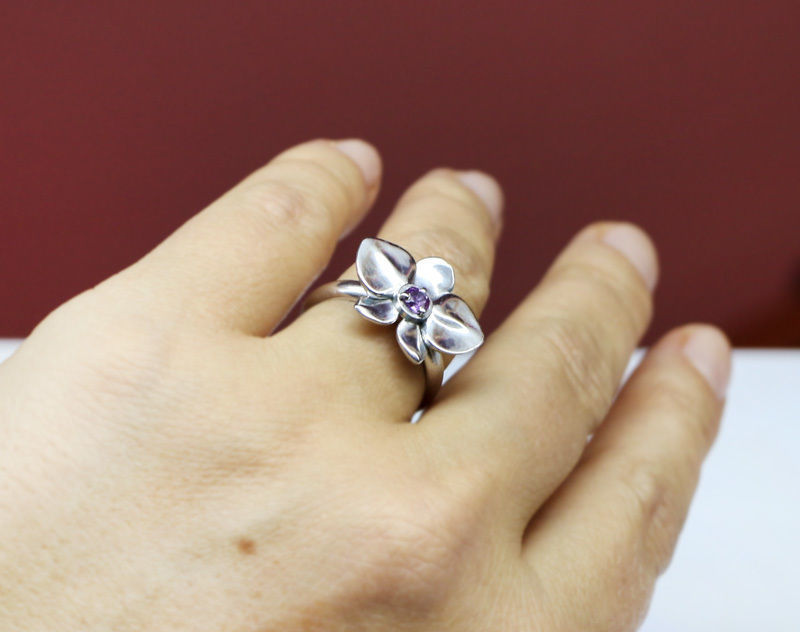 Set - Orchid 3D models to download - Ring - pendant - earrings 3D print model_4