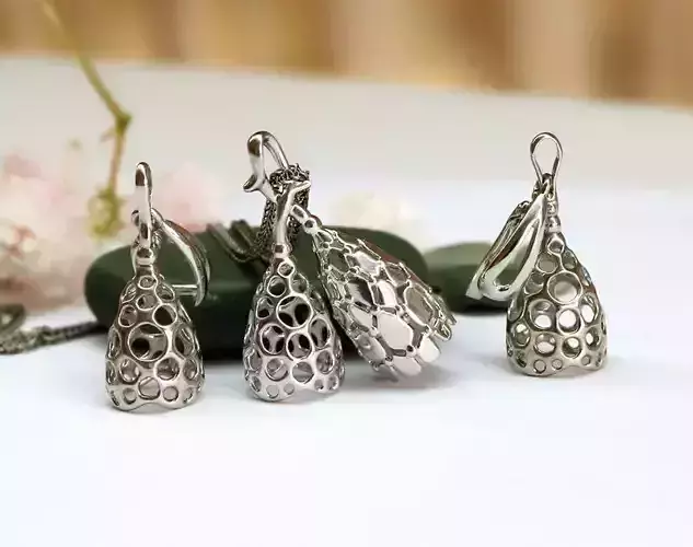 Jewelry set - 3D models with openwork pattern for printing