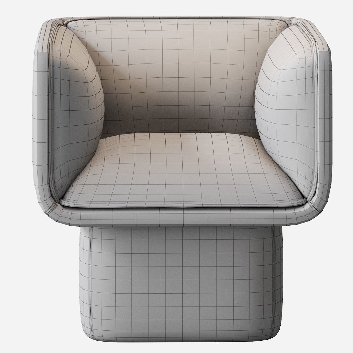 Block Armchair By Missana 3D model_4