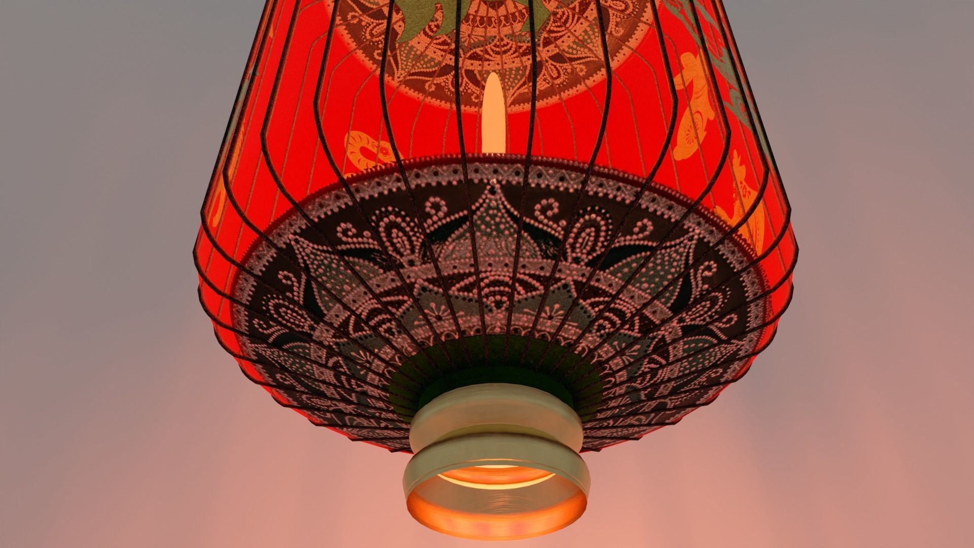 Chinese Hanging Lantern for Chinese New Year 2021 3D model_6