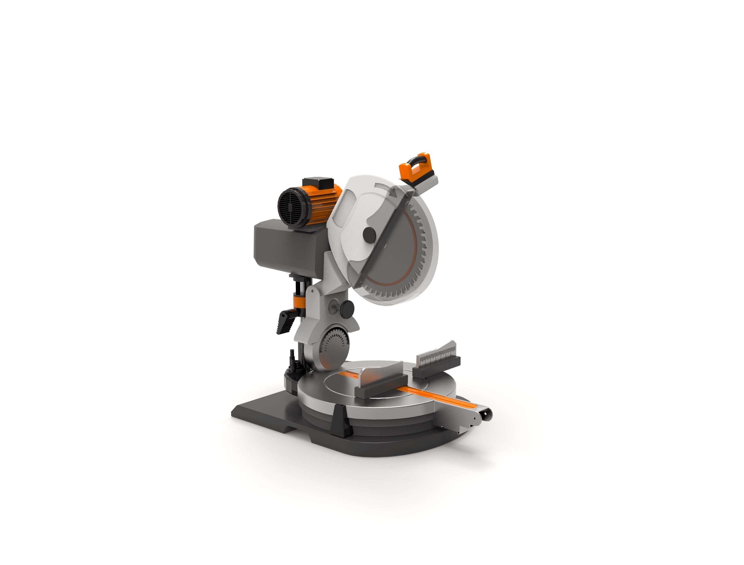 Circular saw 3D model_4