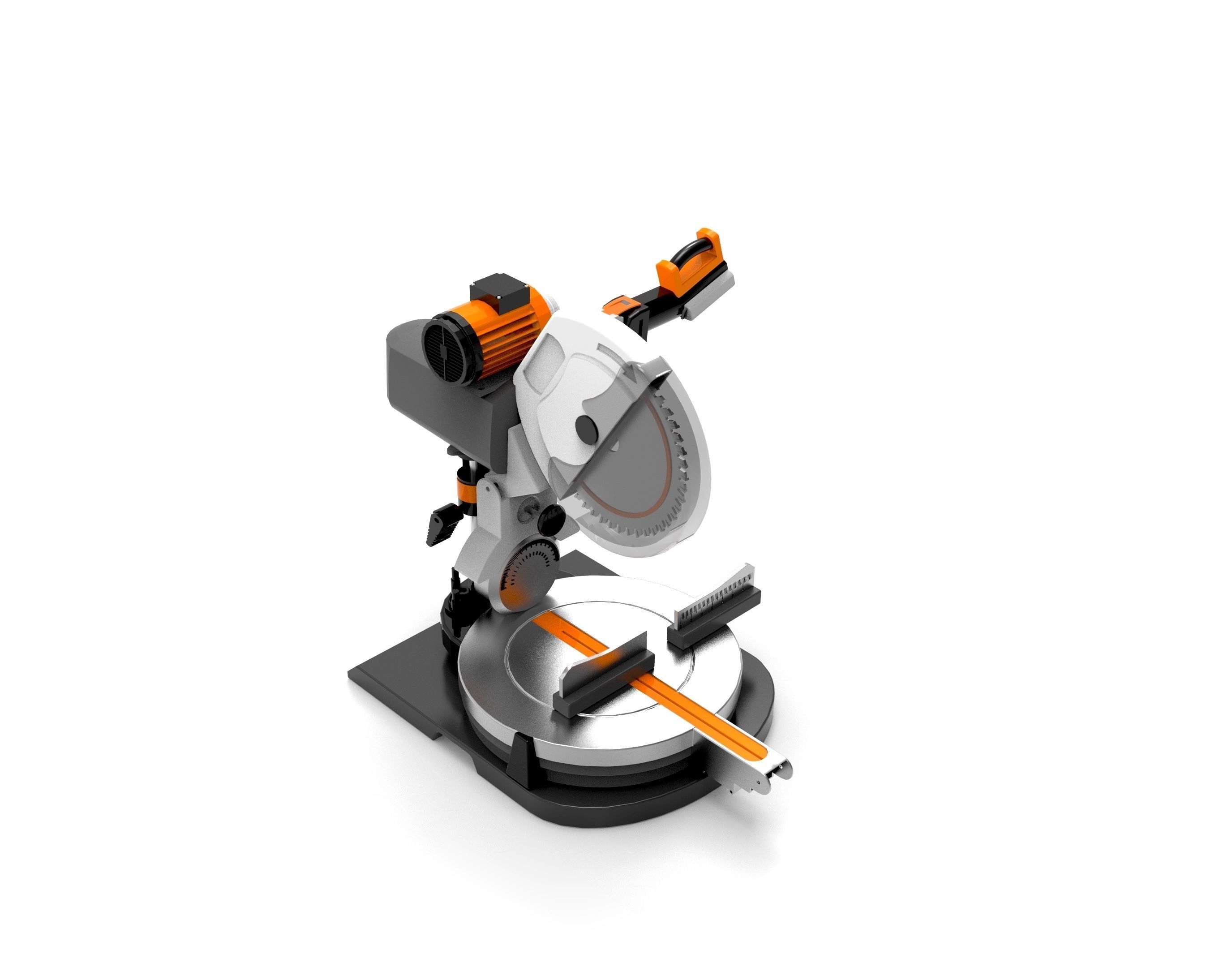 Circular saw 3D model_2