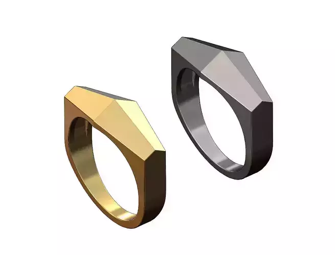  Trapezoidal faceted ring