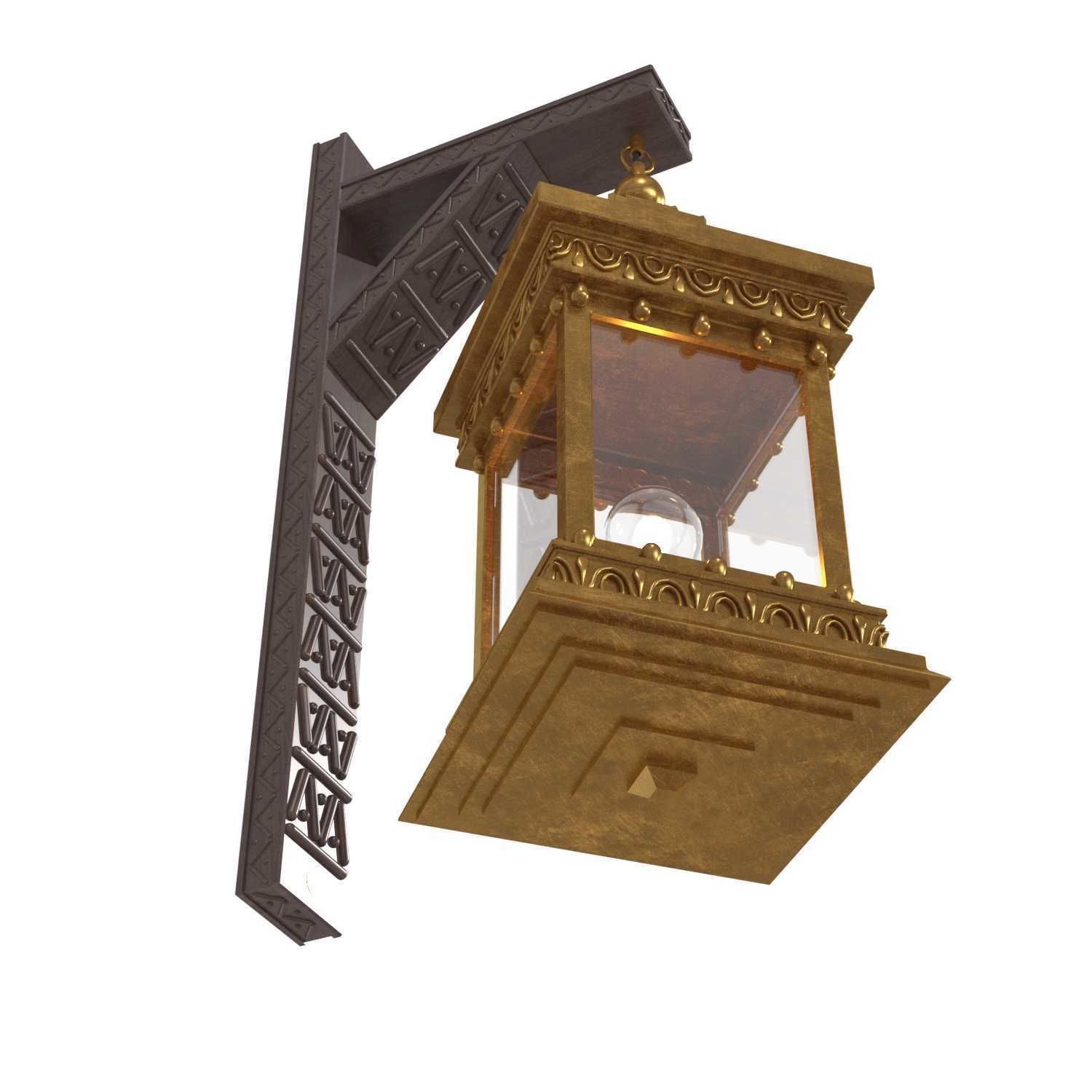 Arabic wall light 3D model_1