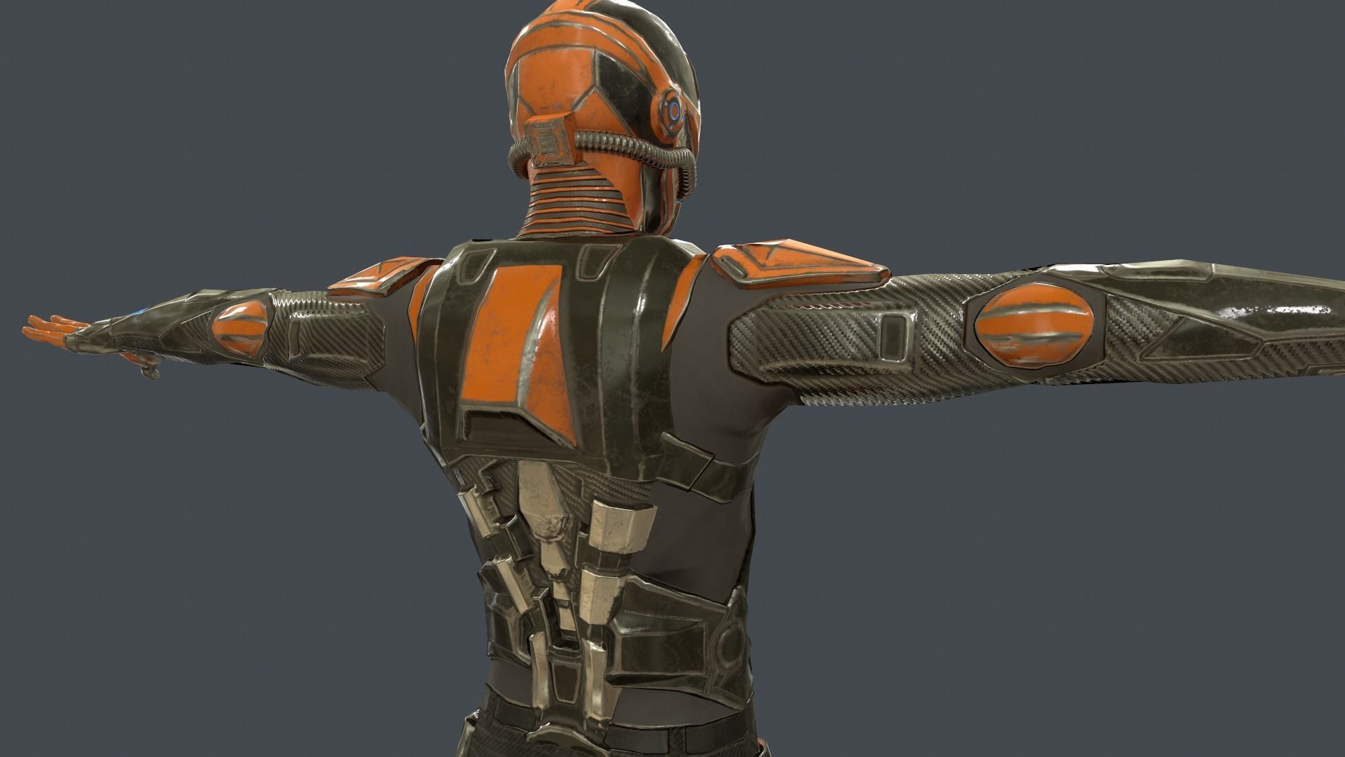Sci-fi Soldier Low-poly 3D model_10