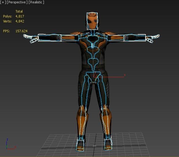 Sci-fi Soldier Low-poly 3D model_13