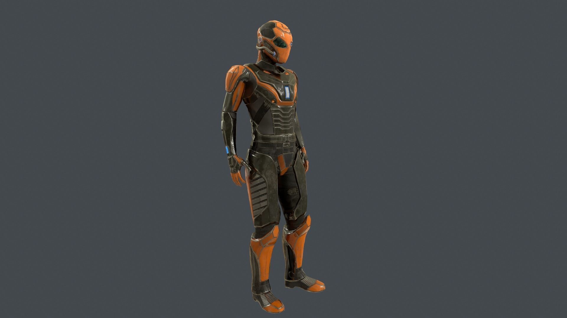 Sci-fi Soldier Low-poly 3D model_5