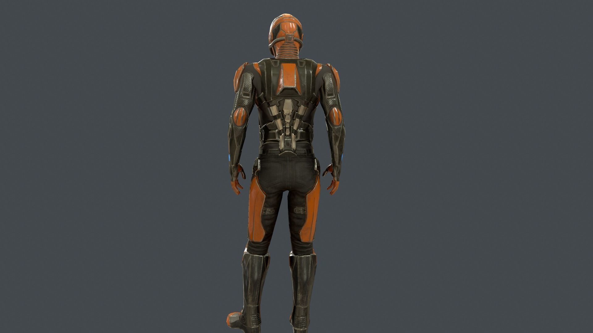 Sci-fi Soldier Low-poly 3D model_6