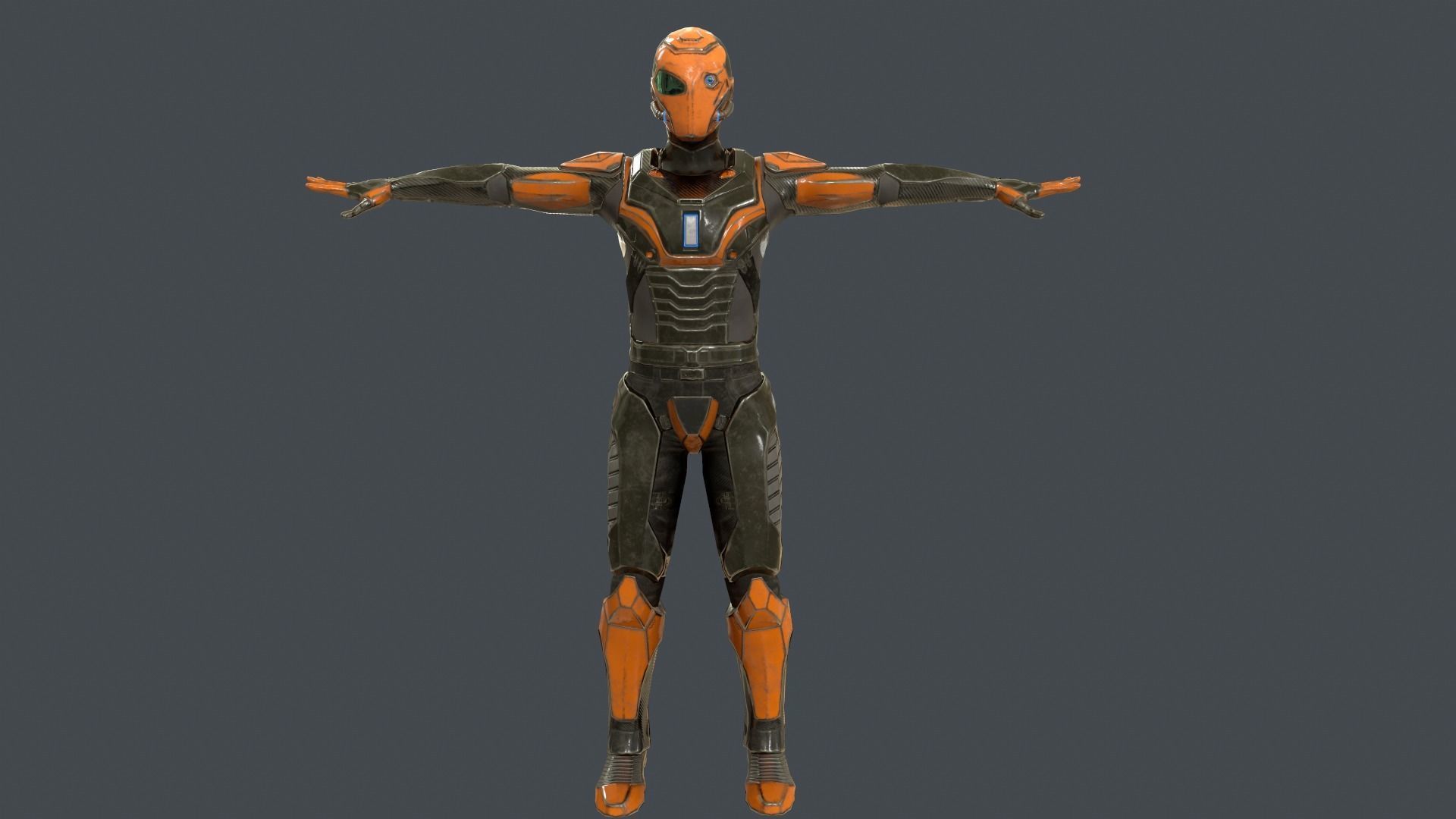 Sci-fi Soldier Low-poly 3D model_8