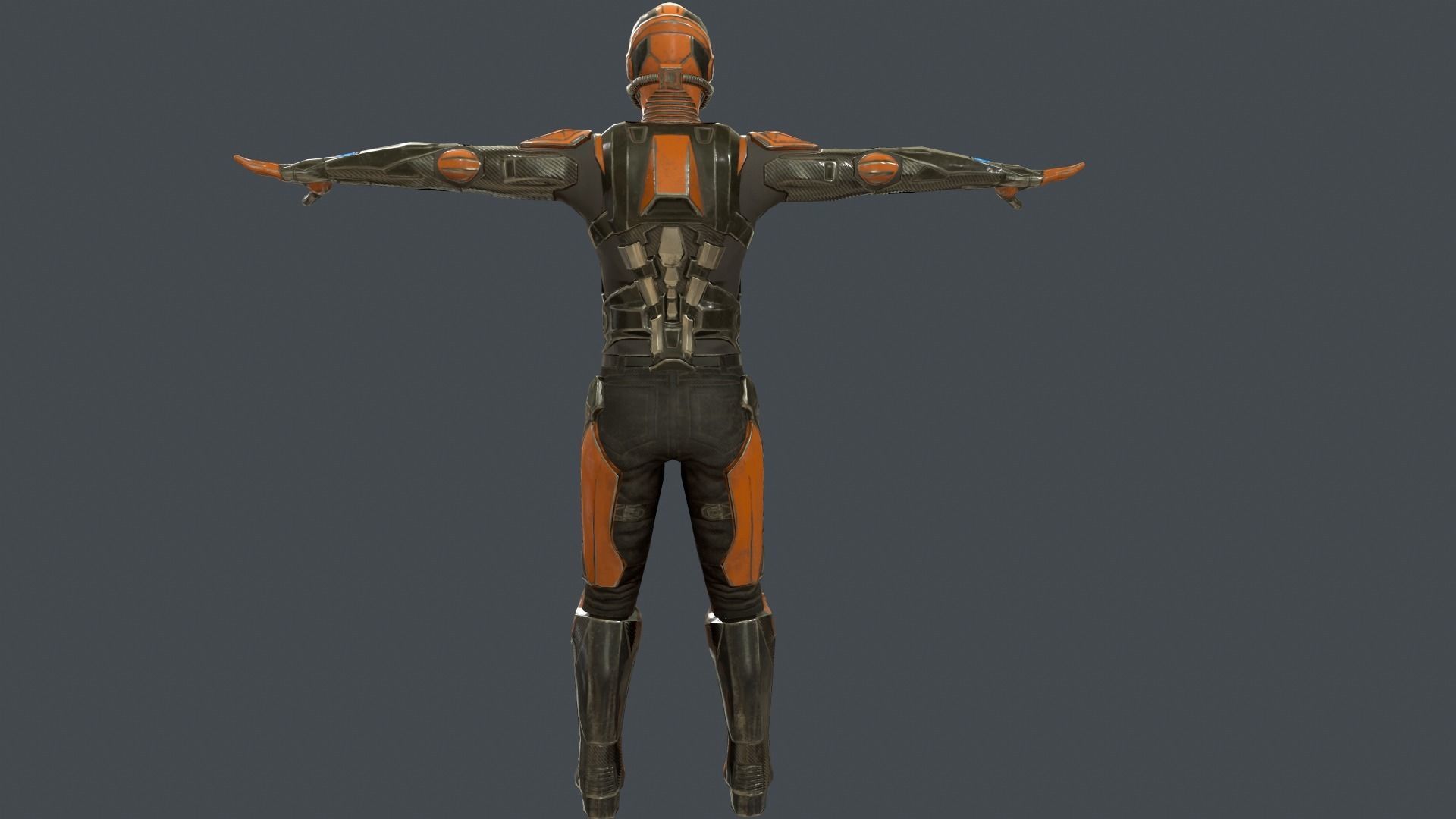 Sci-fi Soldier Low-poly 3D model_7