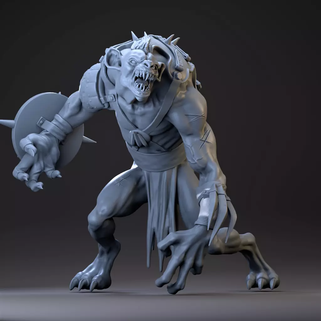 Gnoll 3d model in STL format for 3D printing 3D print model