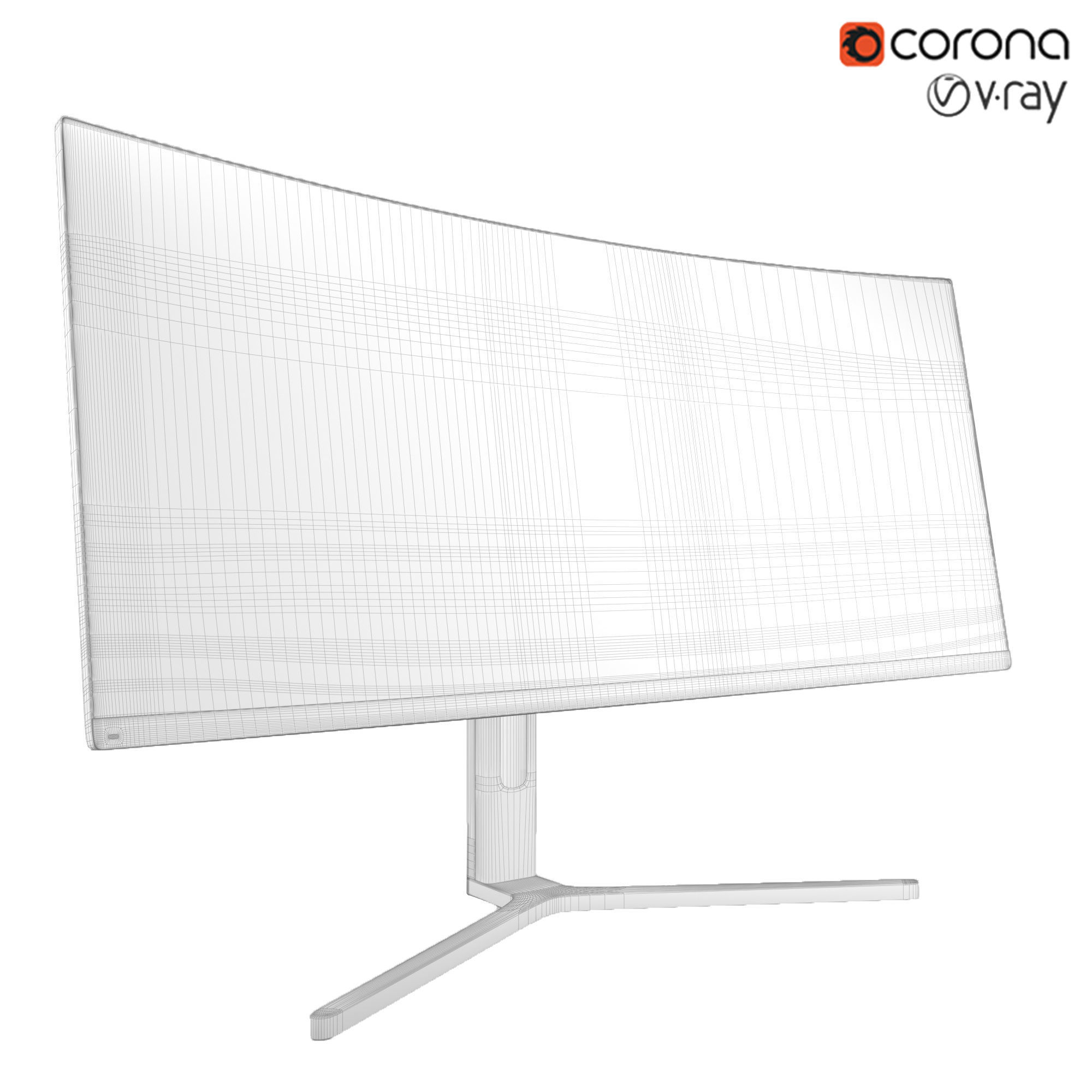 Monitor Xiaomi Mi Surface Display 34 3D model_4