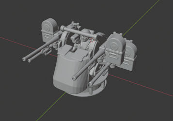 Gaslands scale 50 Calibre Quadmount 3D print model_1