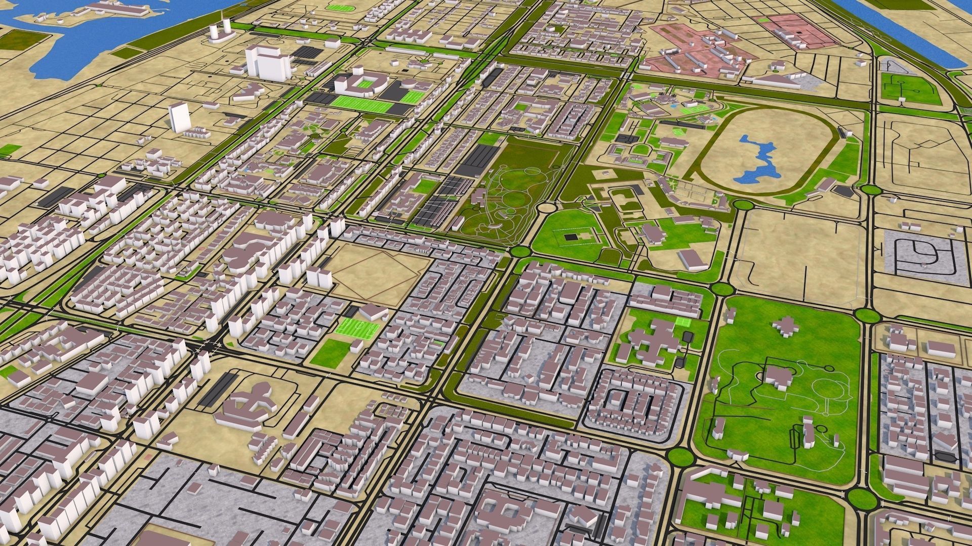 ABU DHABI 3D MODEL DEC 2020 Low-poly 3D model_14