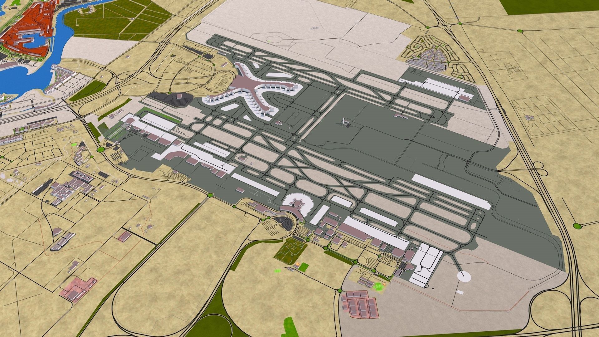 ABU DHABI 3D MODEL DEC 2020 Low-poly 3D model_5