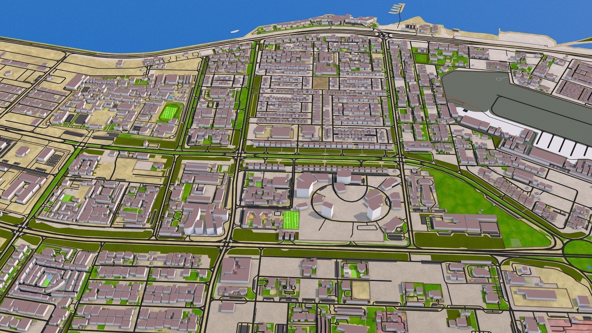 ABU DHABI 3D MODEL DEC 2020 Low-poly 3D model_4