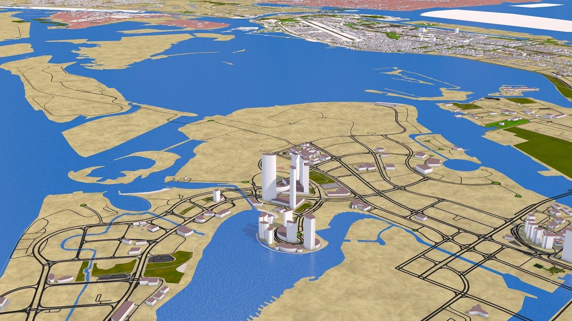 ABU DHABI 3D MODEL DEC 2020 Low-poly 3D model_12
