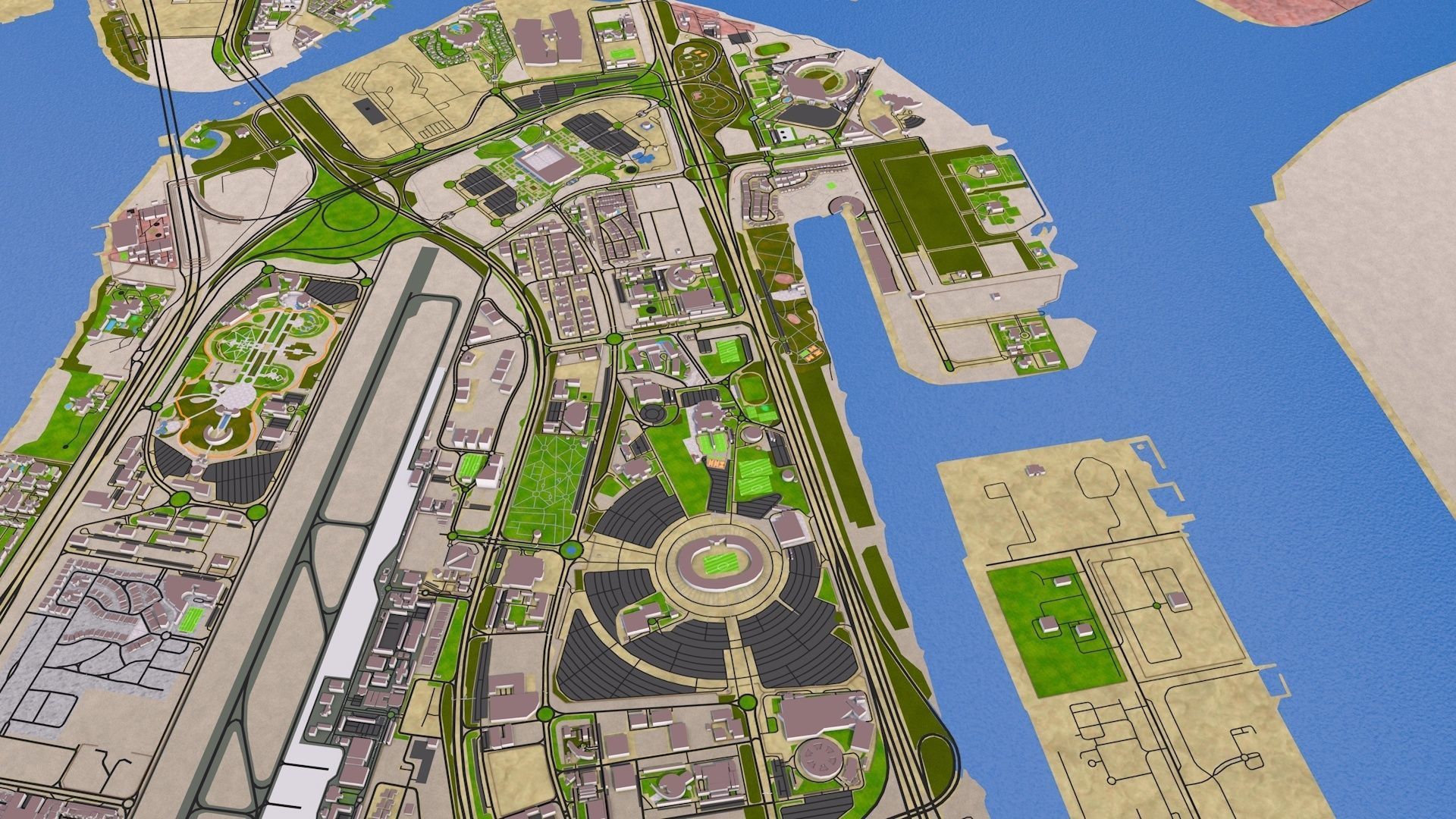 ABU DHABI 3D MODEL DEC 2020 Low-poly 3D model_15