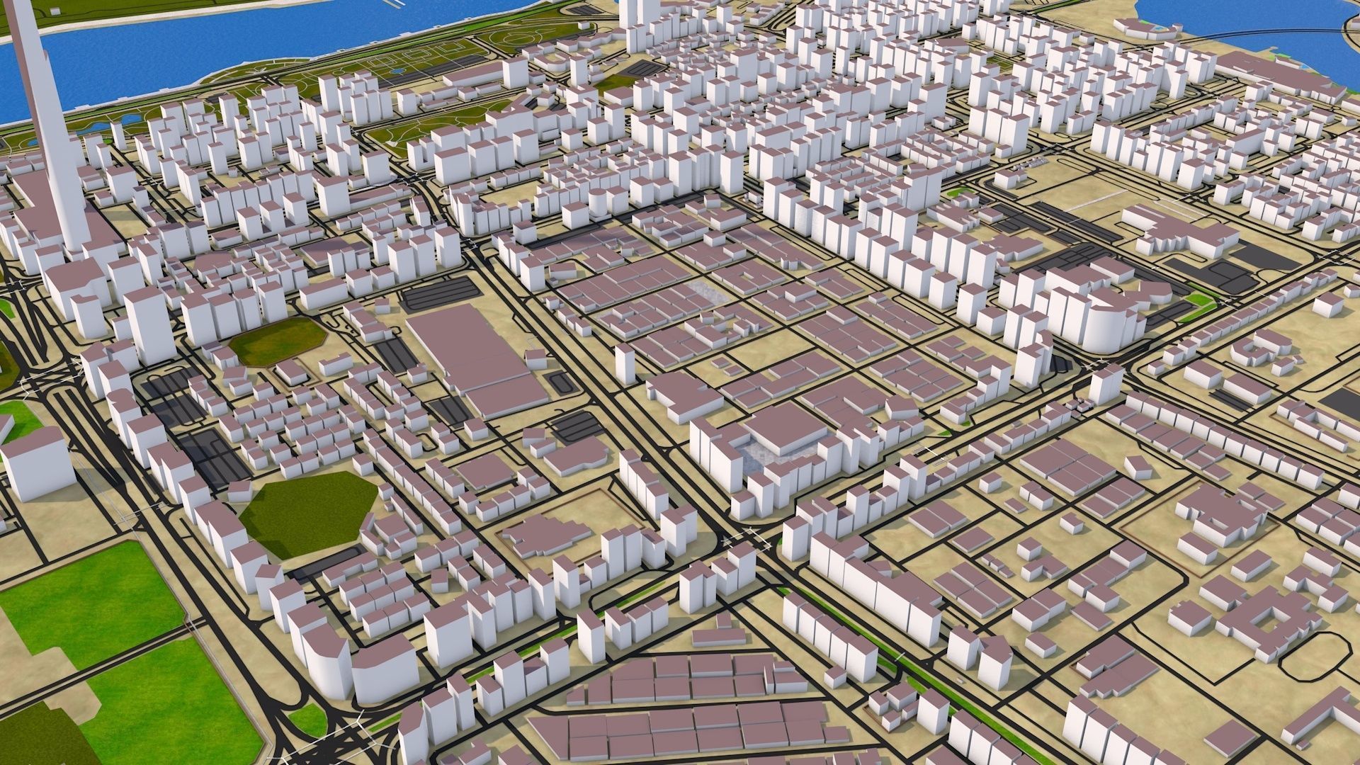 ABU DHABI 3D MODEL DEC 2020 Low-poly 3D model_16