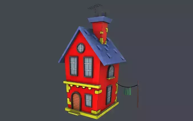 Stylized Rural Brick House