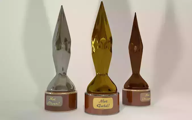 3D MODELS OF TROPHIES - BRONZE SILVER GOLD Low-poly 3D model