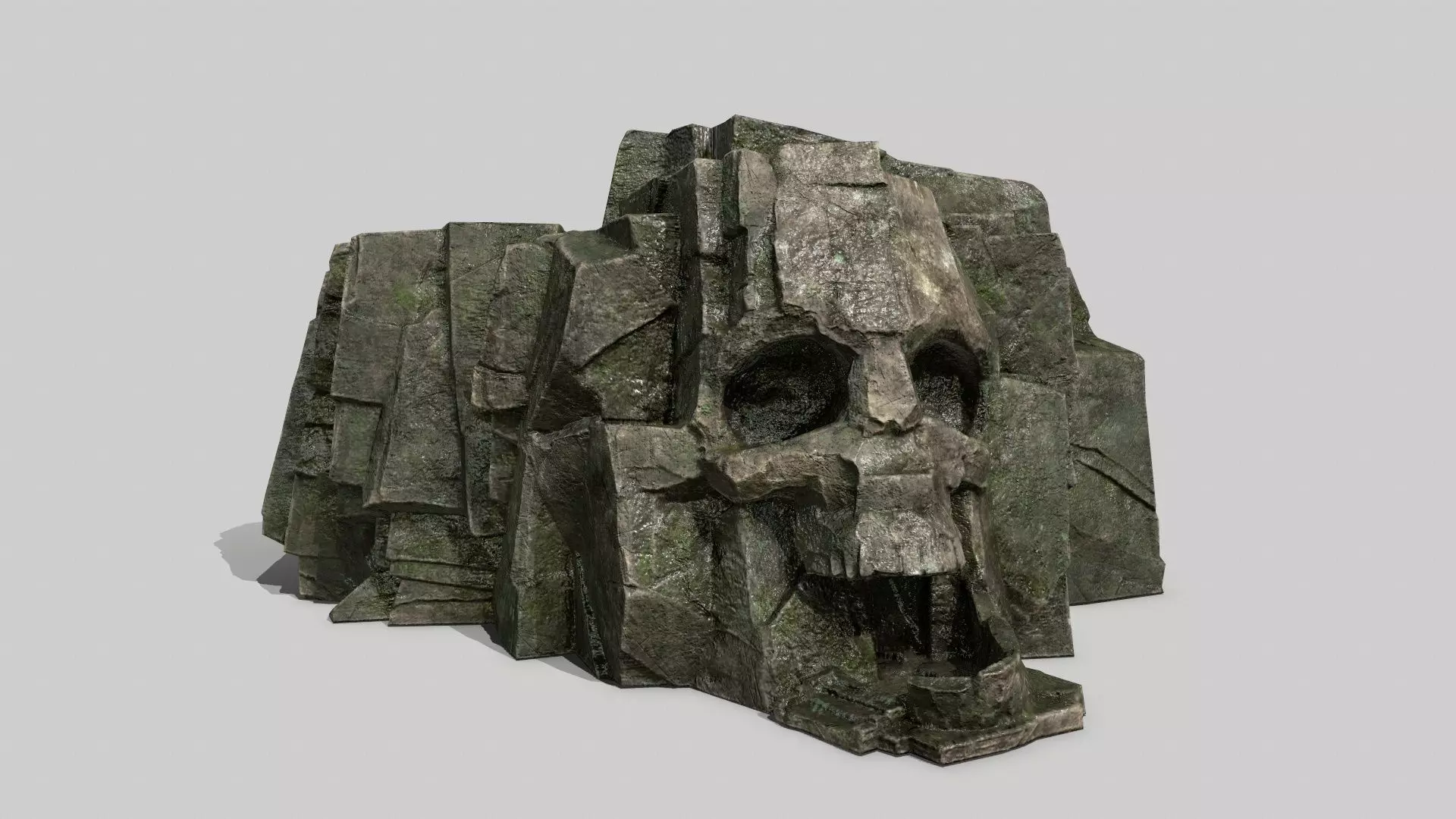 Skull Rock Low-poly 3D model_0