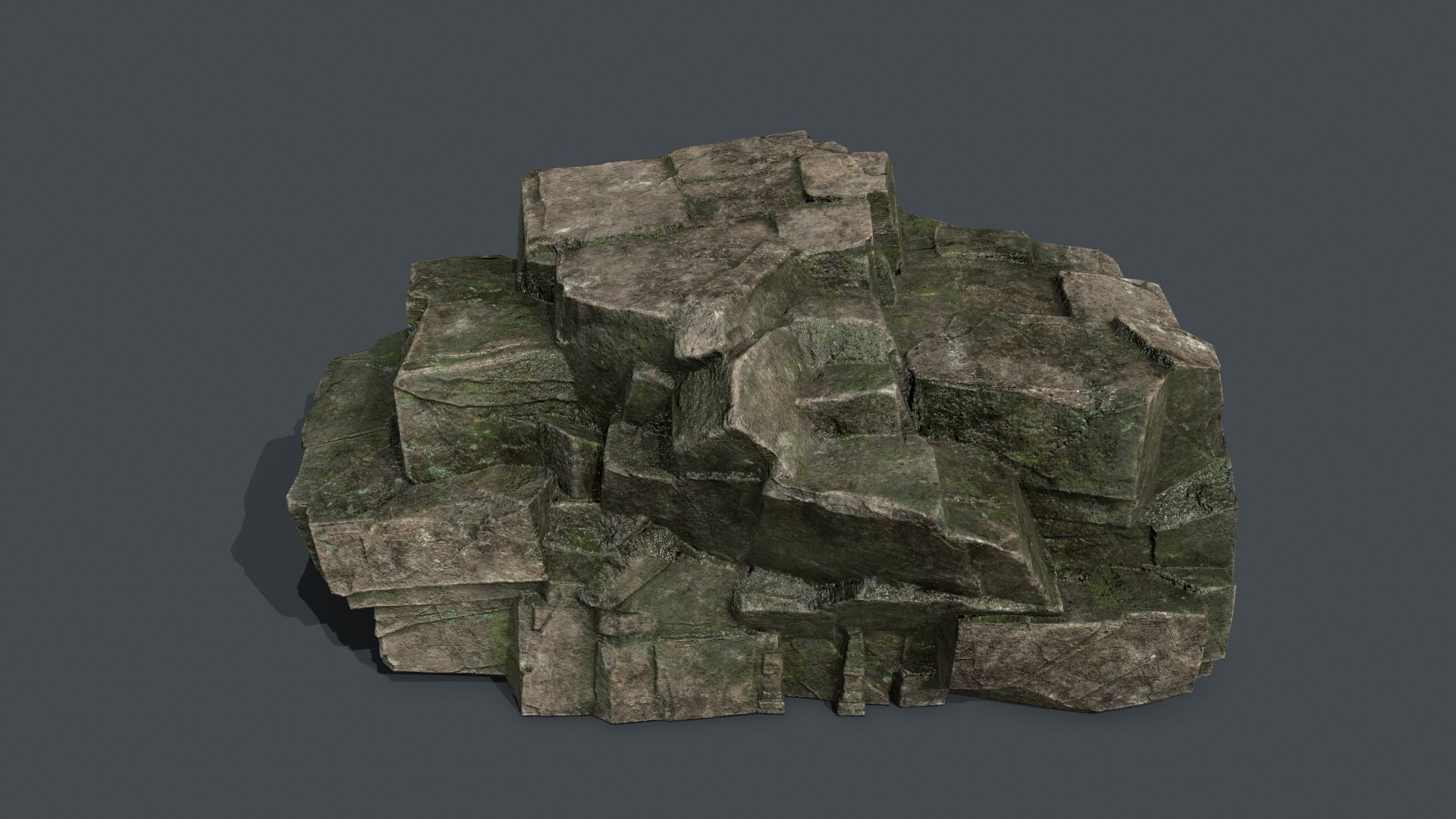 Skull Rock Low-poly 3D model_15