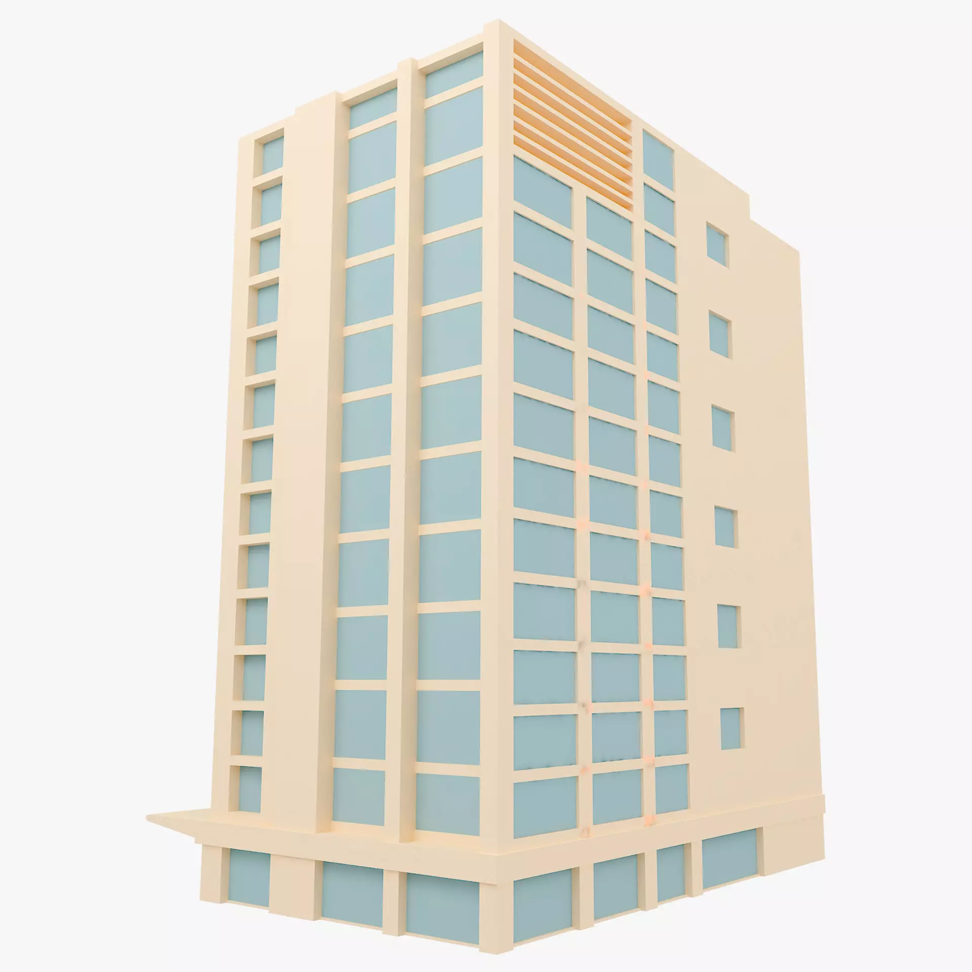 building low poly 1 Low-poly 3D model