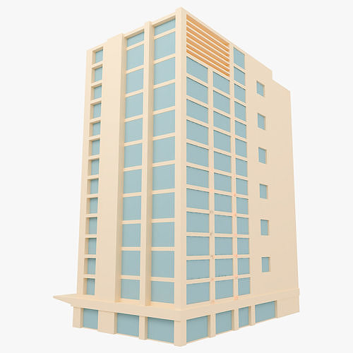building low poly 1 Low-poly 3D model