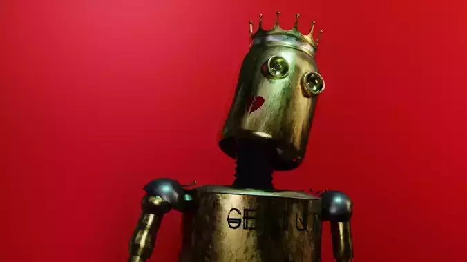Old Cyberpunk Robot  Low-poly 3D model Old Cyberpunk Robot  Low-poly 3D model