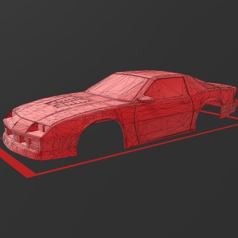 Chevrolet Camaro Iroc-z 1990  rc 3D print model car body shell   3D print model_8