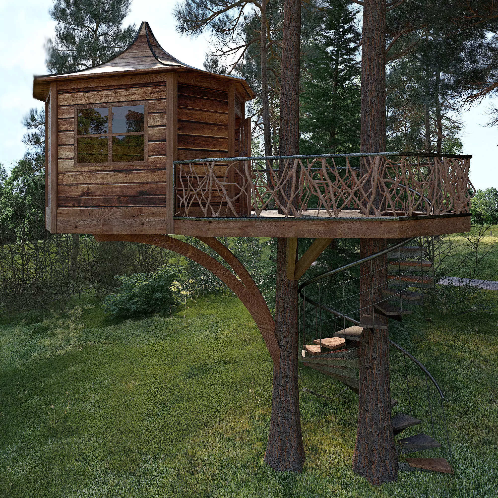 Tree House 01 3D model | CGTrader