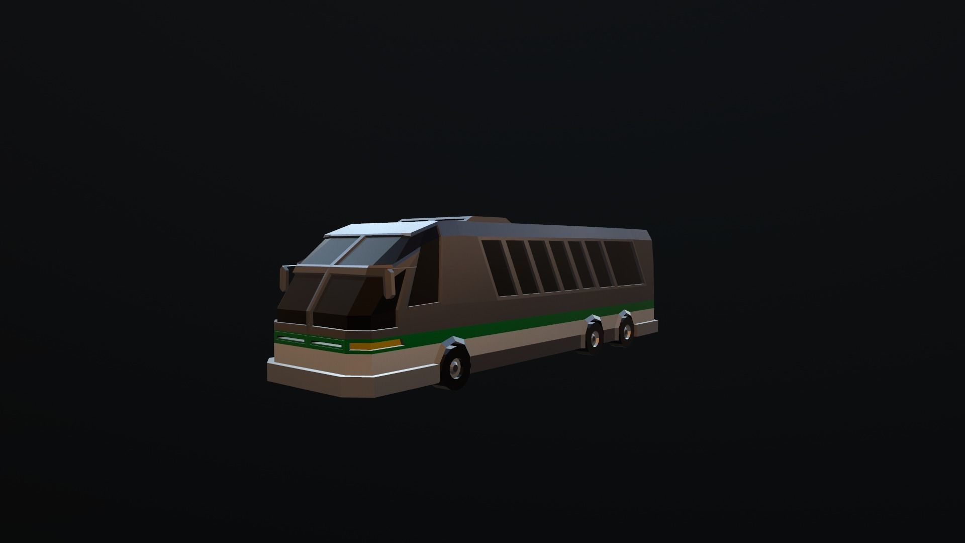 Bus Low-poly 3D model_1