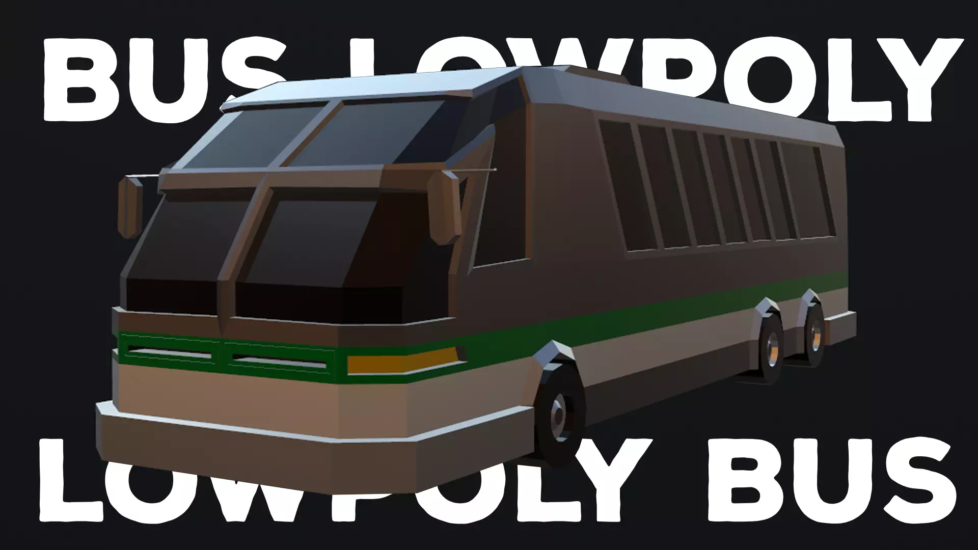 Bus Low-poly 3D model_0