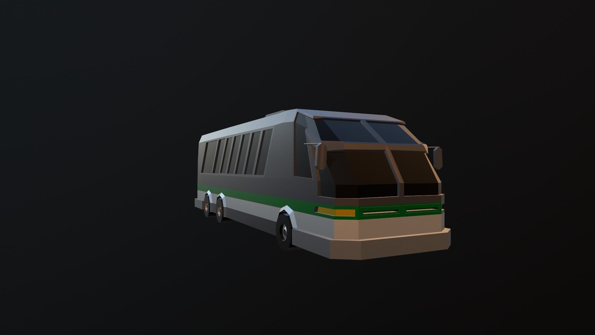 Bus Low-poly 3D model_6